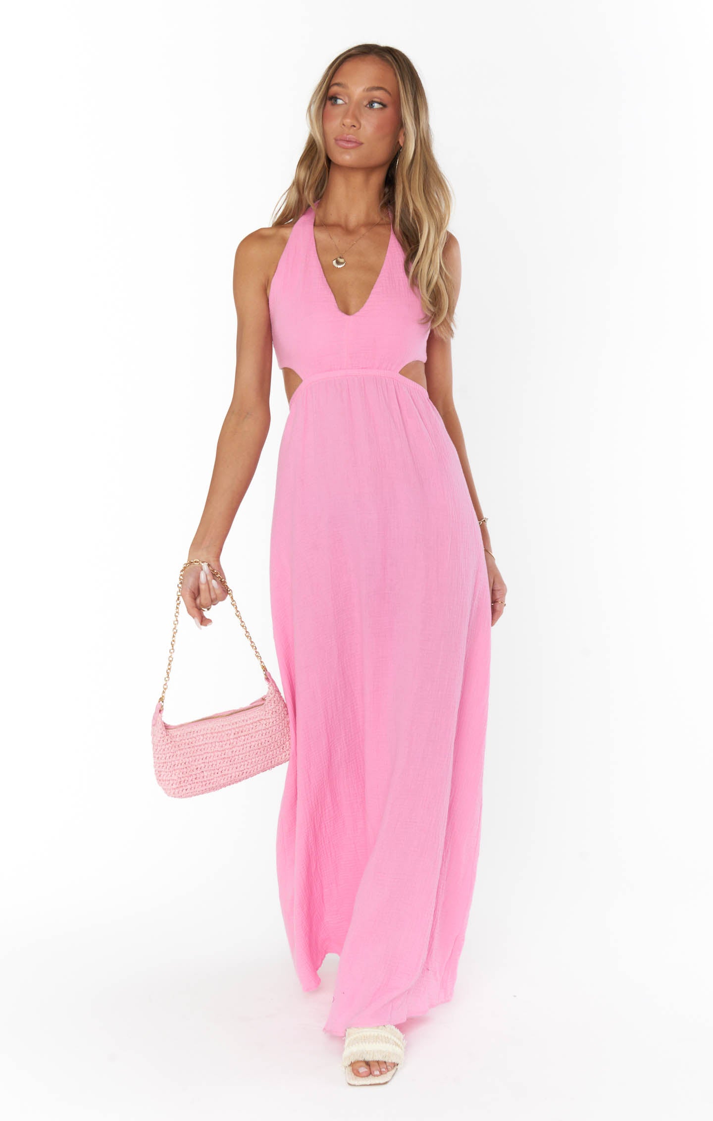 Marisol Maxi Dress ~ Bubblegum Gauze