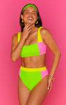 Sail Bottom ~ 80s Party Colorblock Scrunch