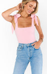 Gidget Bodysuit ~ Pink Stretch