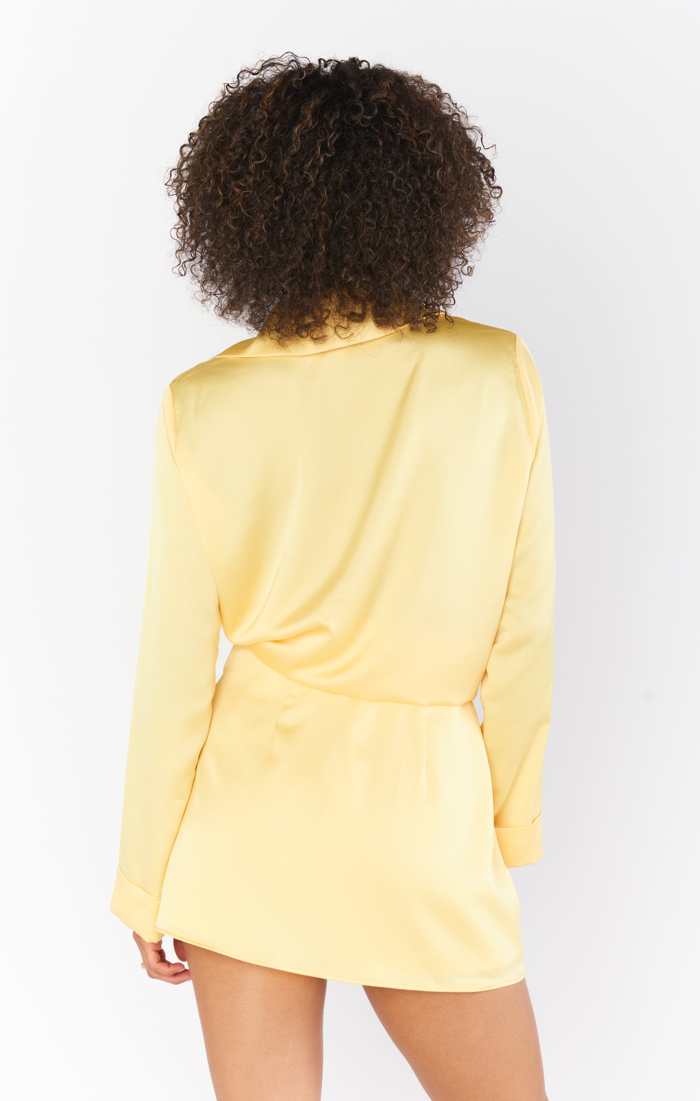 All Night Skort ~ Yellow Luxe Satin