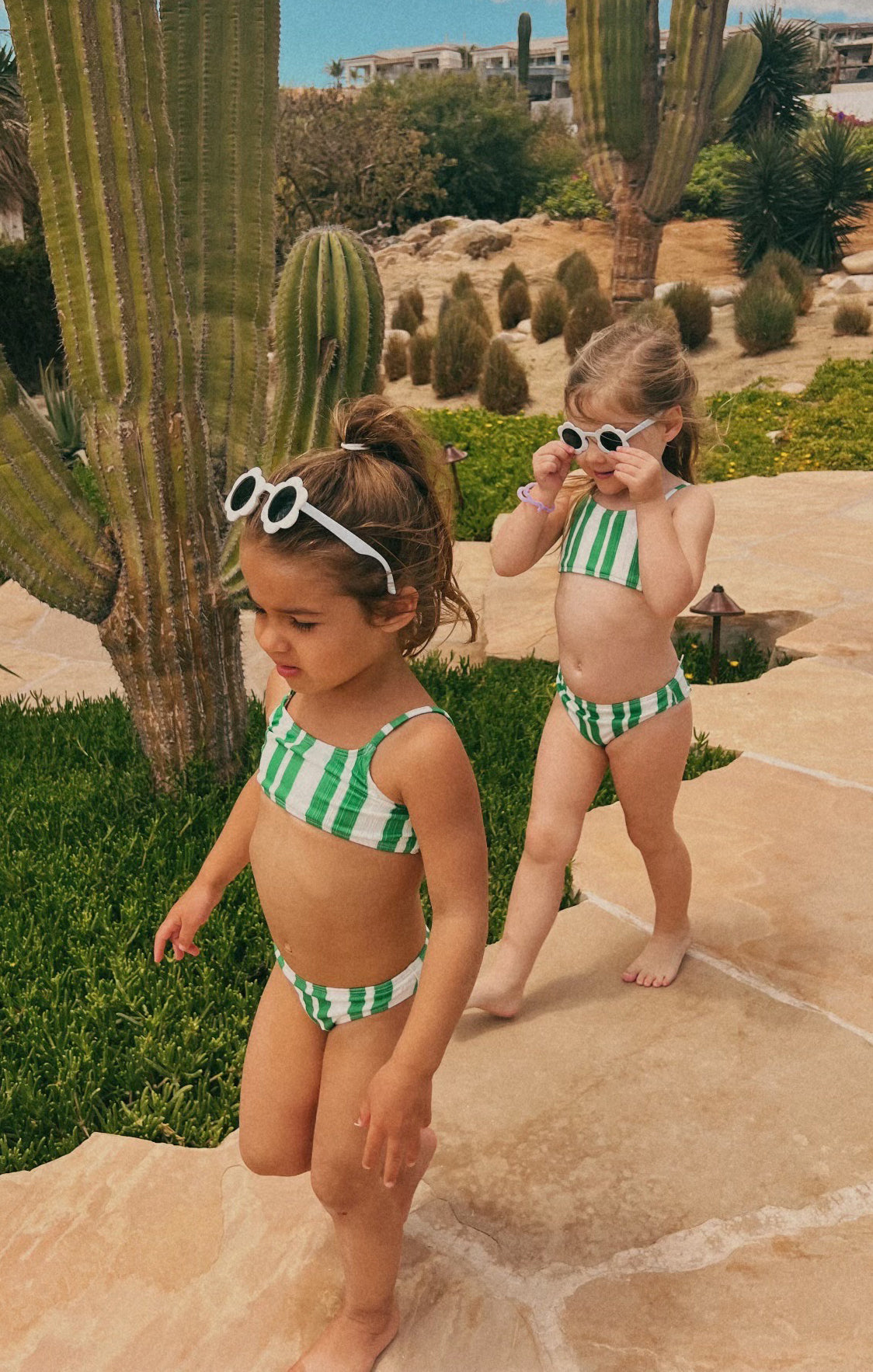 Little Annie Bikini ~ Center Court Stripe Micro Rib