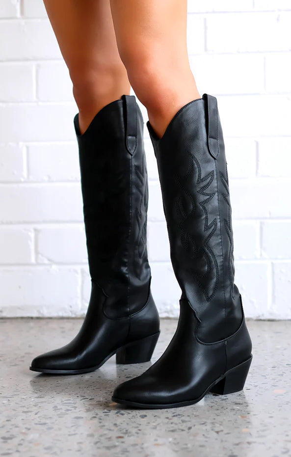 Billini Urson Cowboy Boots ~ Black – Show Me Your Mumu