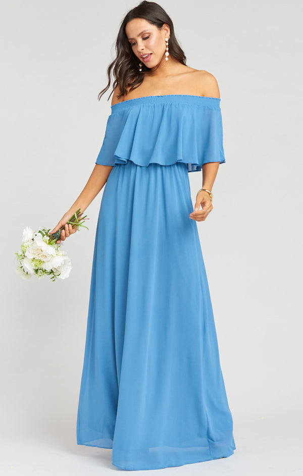 Hacienda Maxi Dress ~ Coastal Blue Chiffon – Show Me Your Mumu