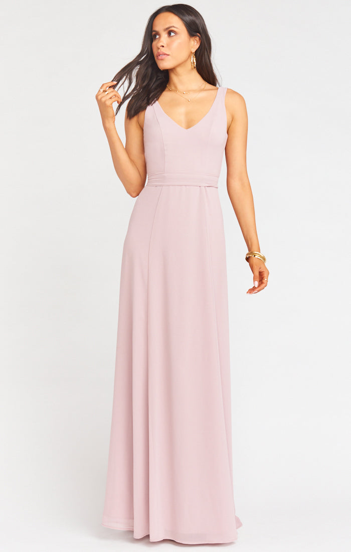 Jenn Maxi Dress ~ Neutral Mauve Chiffon