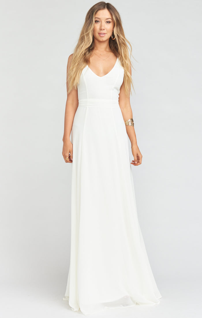 Jenn Maxi Dress ~ Wedding Cake Chiffon