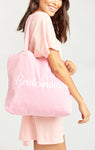 Bridesmaid Tote ~ Pink/white