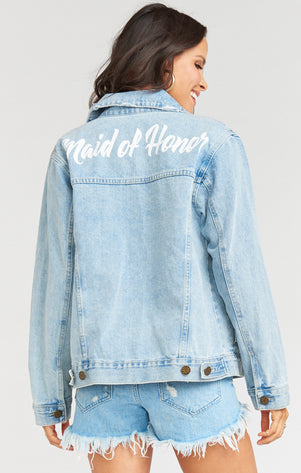 bridesmaid denim jacket