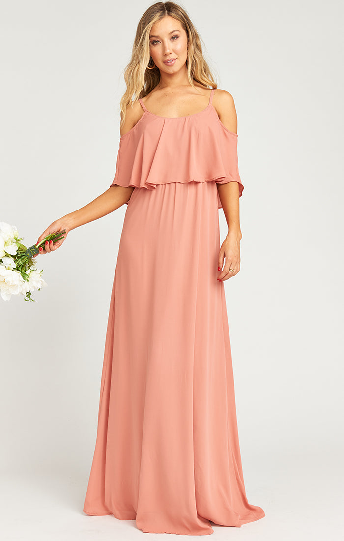 caitlin ruffle maxi dress