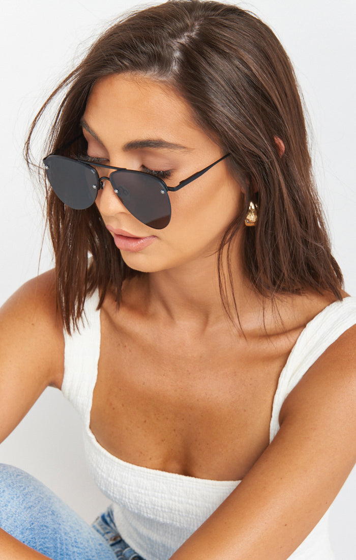 LeSpecs The Prince Aviator Sunglasses ~ Black