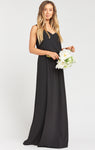 Petite V-neck Chiffon Maxi Dress