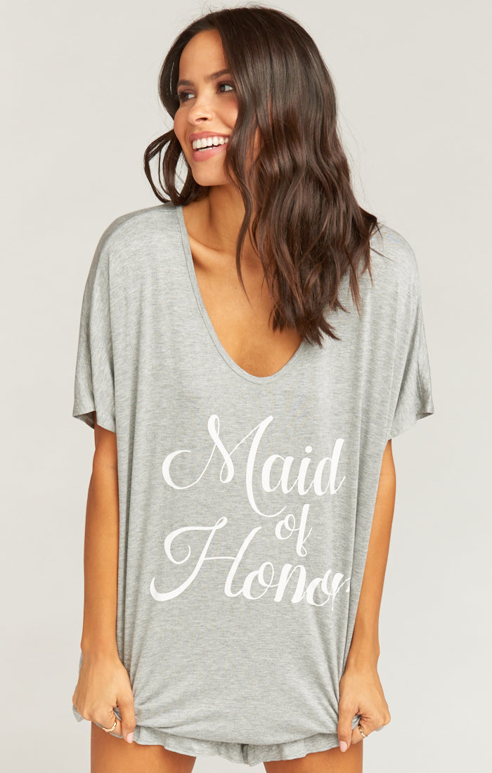 Benji Tunic Sleep Set ~ Maid of Honor Grey