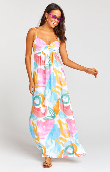 Summer Smocked Sweetheart Maxi Dress