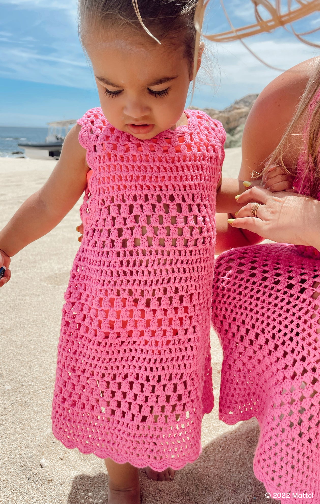 Little Sunsational Coverup ~ Malibu Pink Crochet