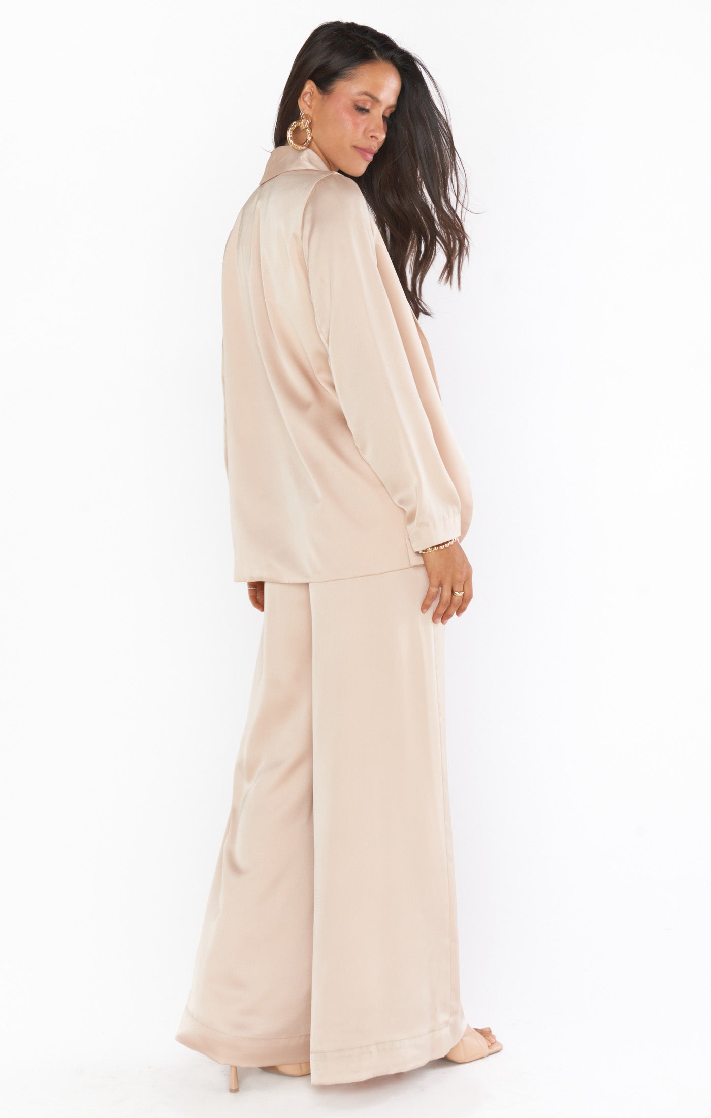 Irwin Pants ~ Champagne Luxe Satin