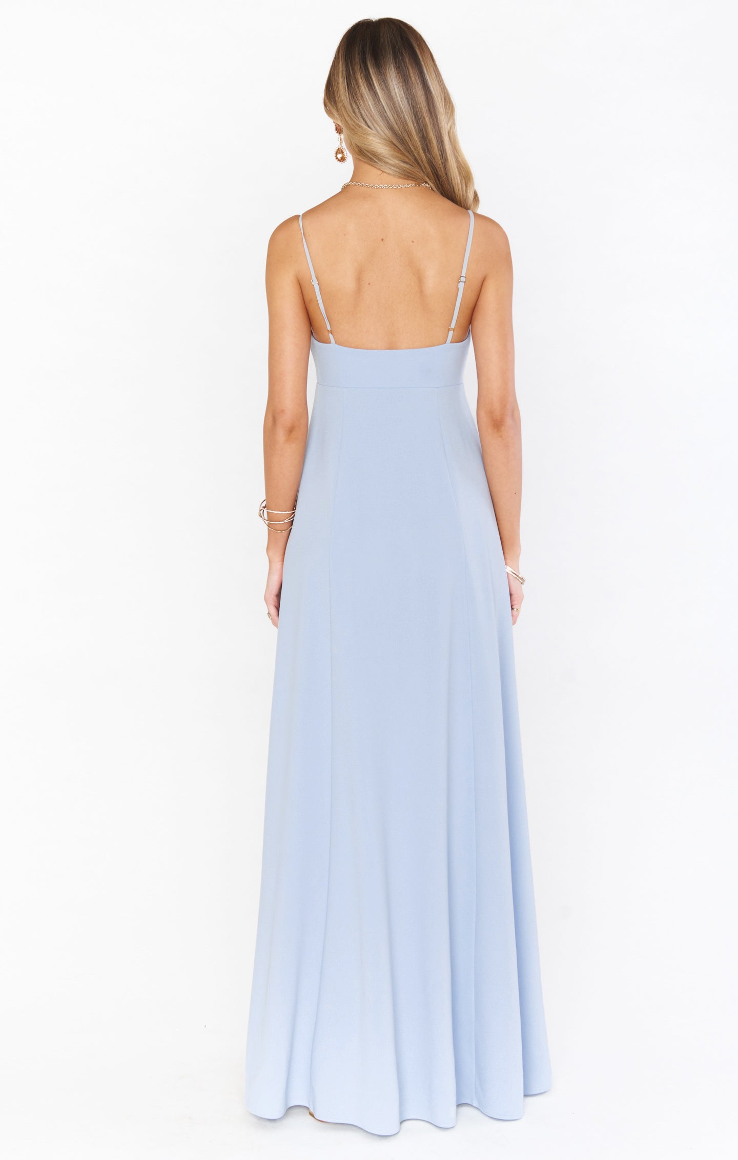 Madrid Gown ~ Steel Blue Stretch