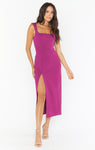 Crepe Stretchy Fitted Slit Dress by Show Me Your Mumu