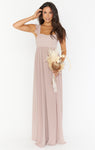 Smocked Full-Skirt Chiffon Empire Waistline Bridesmaid Dress/Maxi Dress With Ruffles