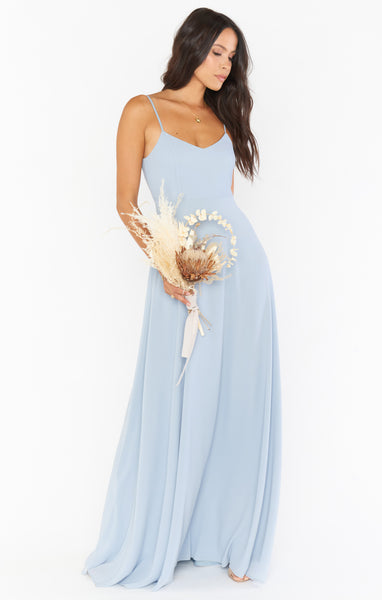 Chiffon Full-Skirt Fitted Bridesmaid Dress/Maxi Dress