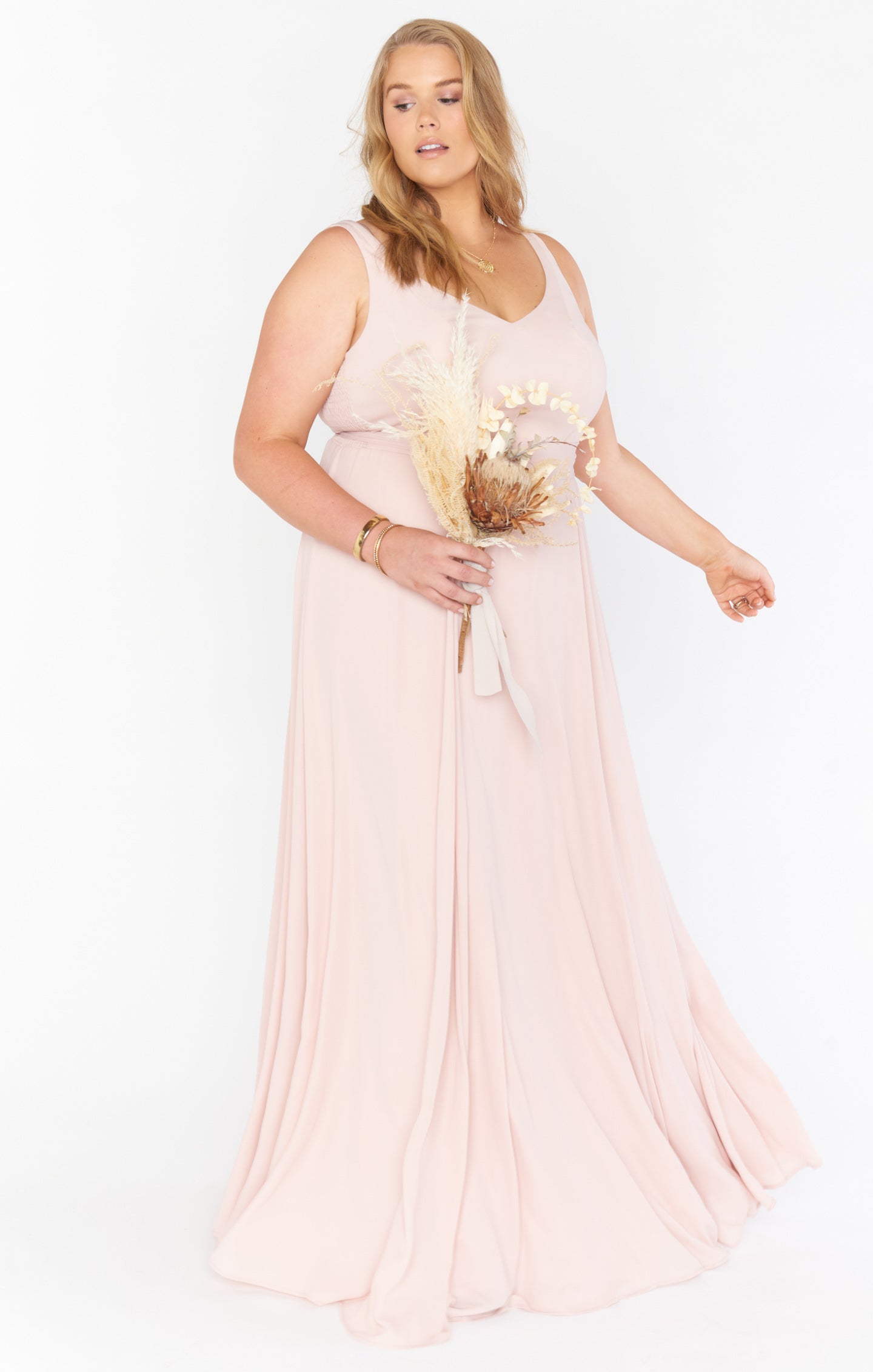 Jenn Maxi Dress ~ Dusty Blush Crisp