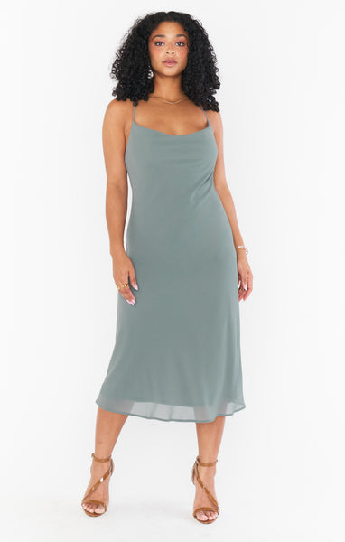 Cowl Neck Draped Dress