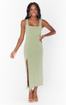 Slit Fitted Stretchy Dress With a Sash by Show Me Your Mumu