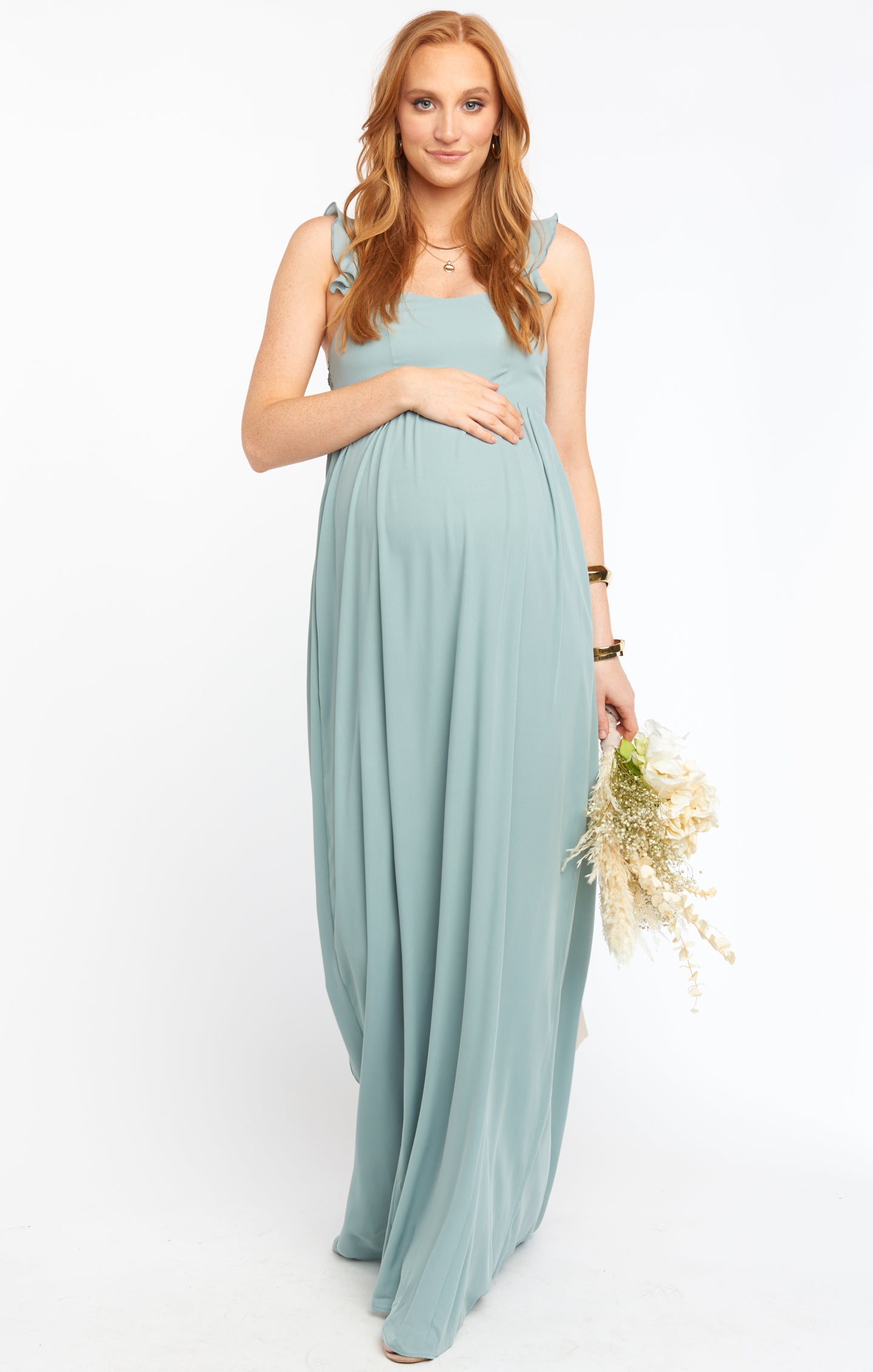 June Maxi Dress ~ Silver Sage Crisp