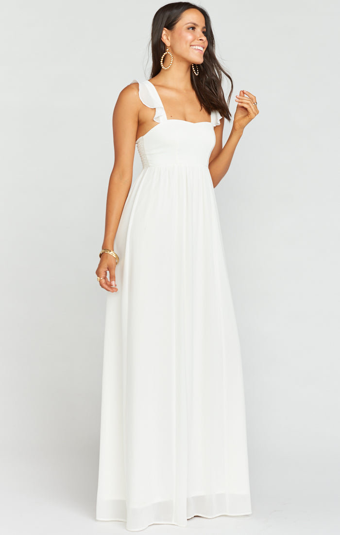 June Maxi Dress ~ Wedding Cake Chiffon