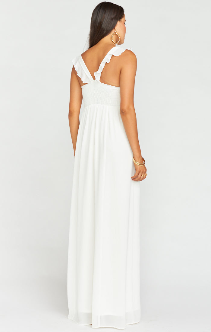 June Maxi Dress ~ Wedding Cake Chiffon