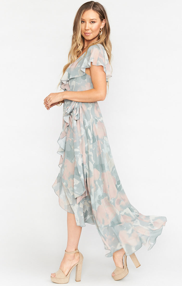 Jess Ruffle Midi Dress ~ Sage I Do Floral