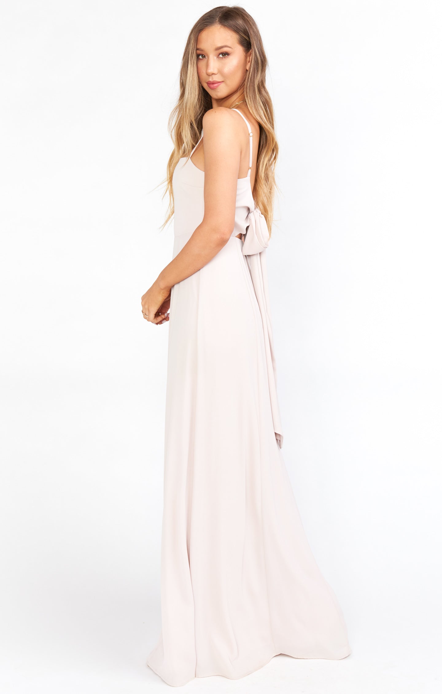 Lauren Tie Maxi Dress ~ Show Me The Ring Crisp