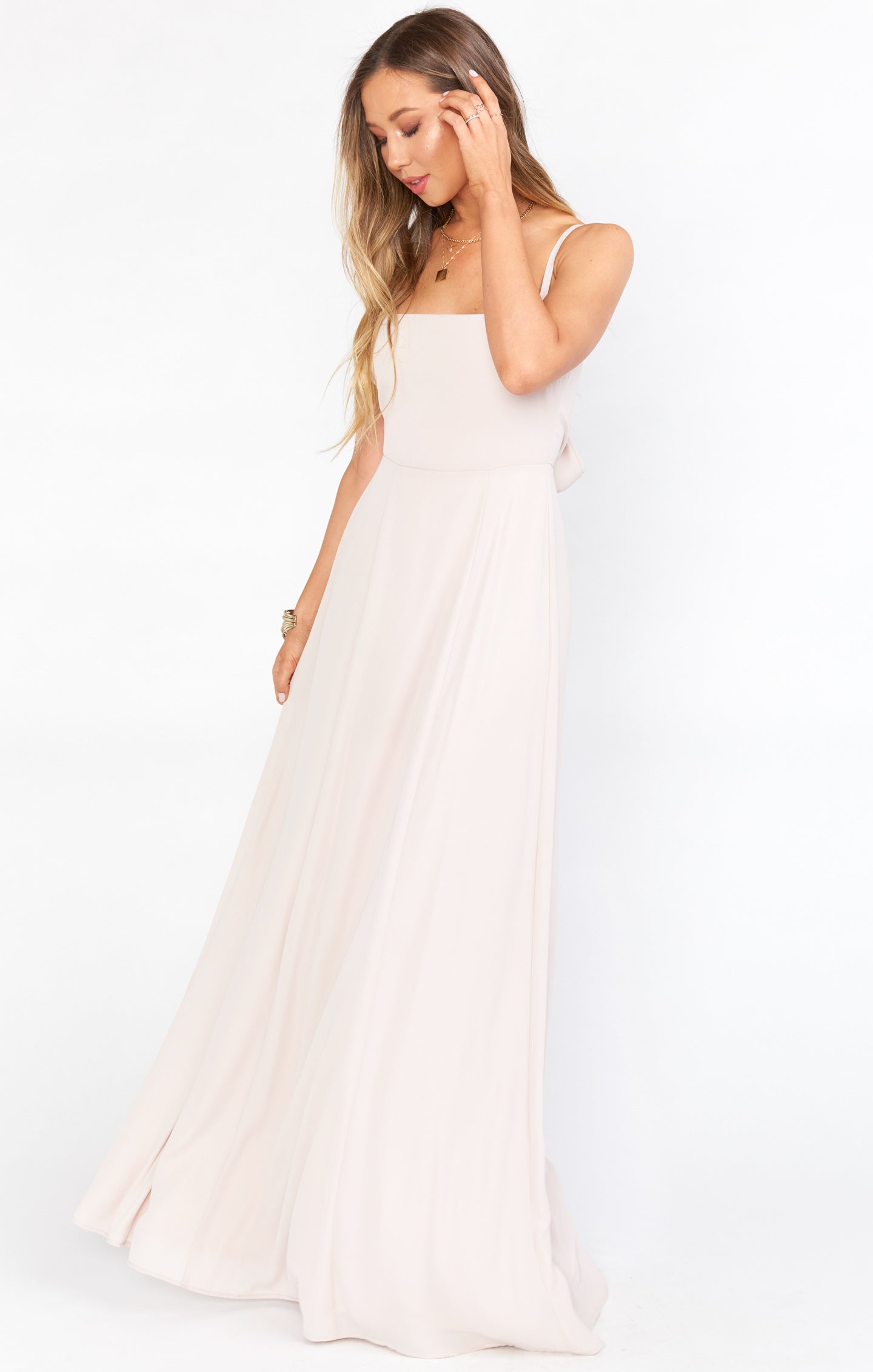 Lauren Tie Maxi Dress ~ Show Me The Ring Crisp