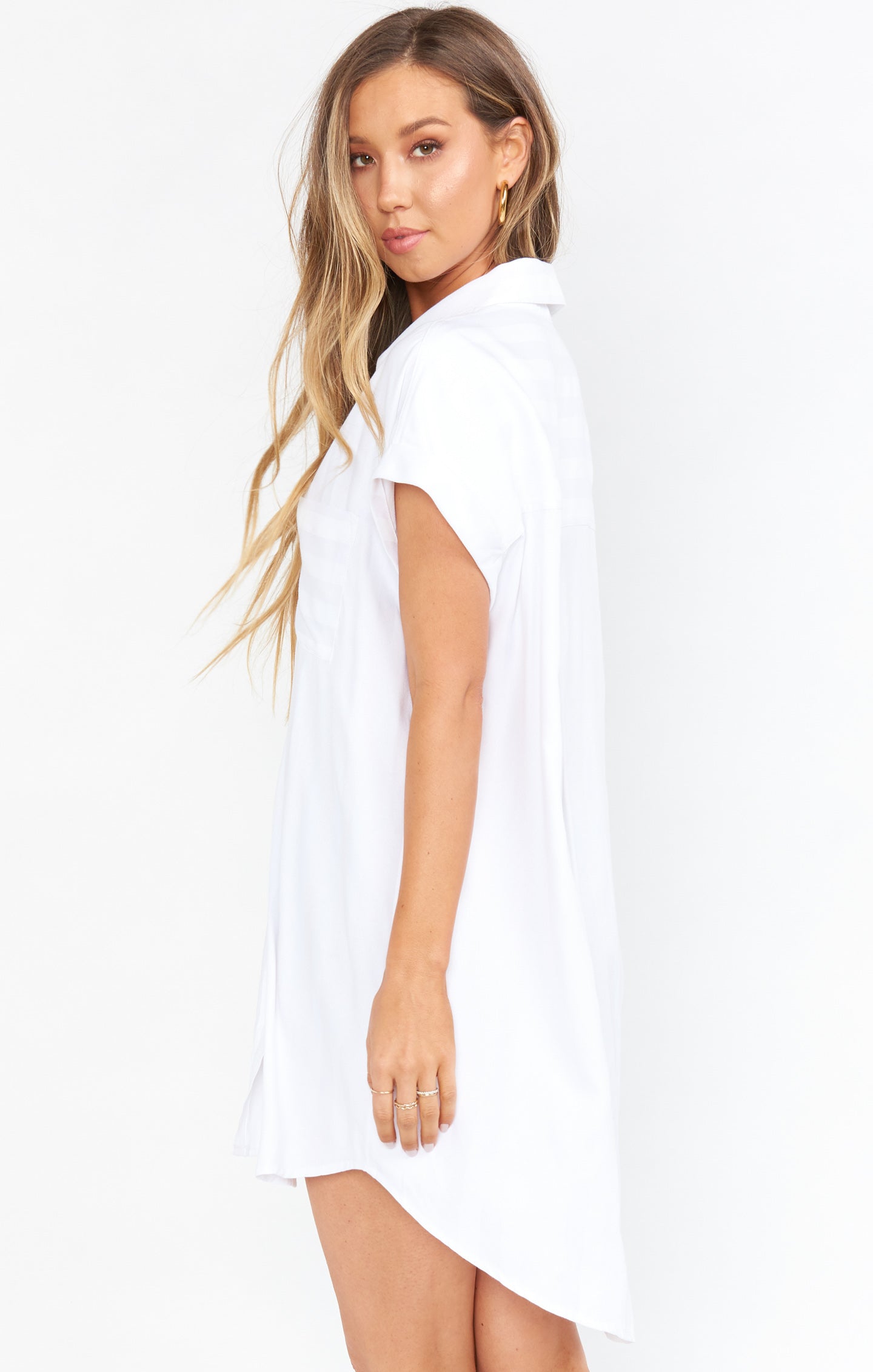 Martin Shirt Dress ~ White Stripe