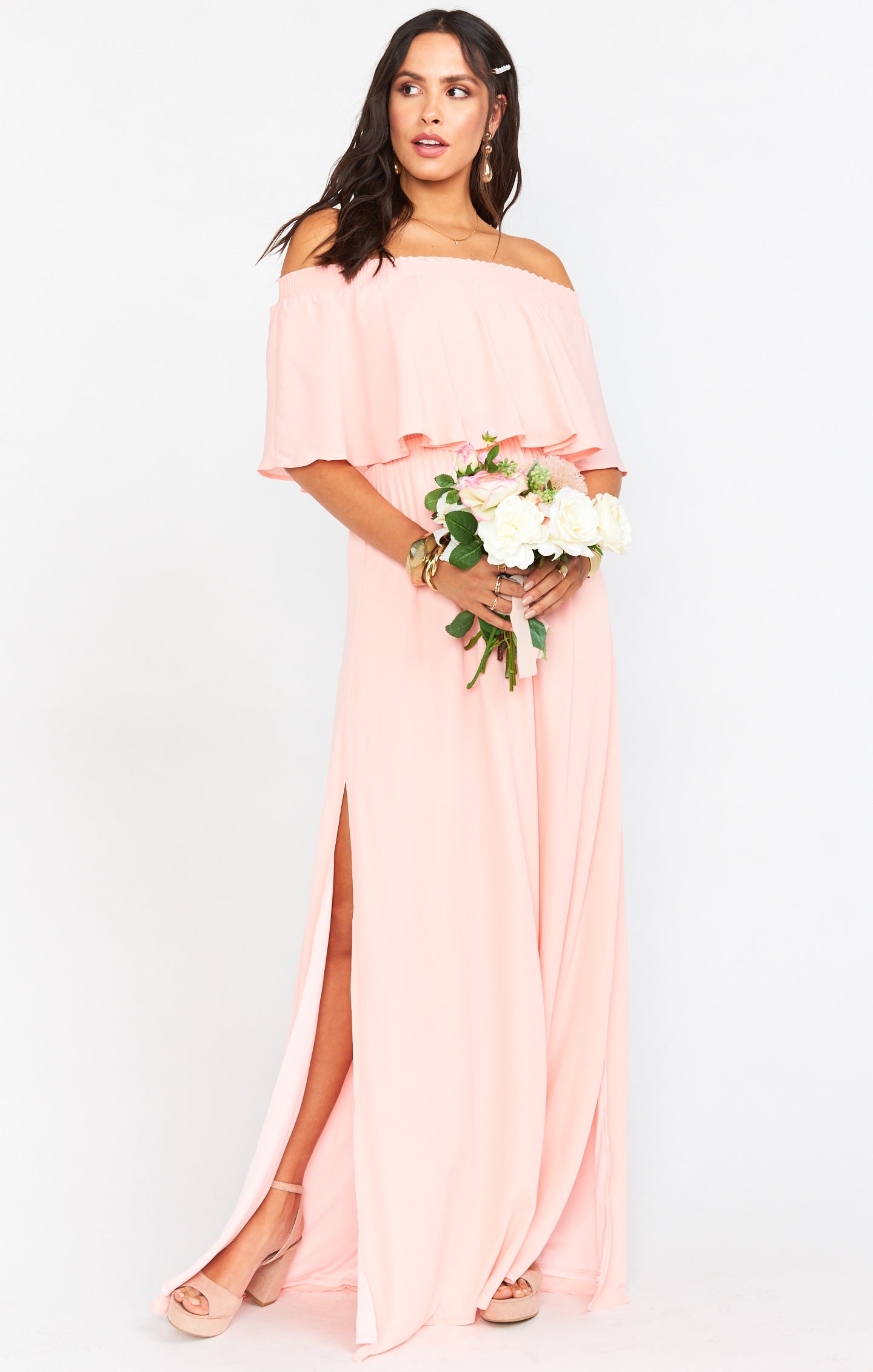 Hacienda Maxi Dress ~ Frosty Pink Crisp