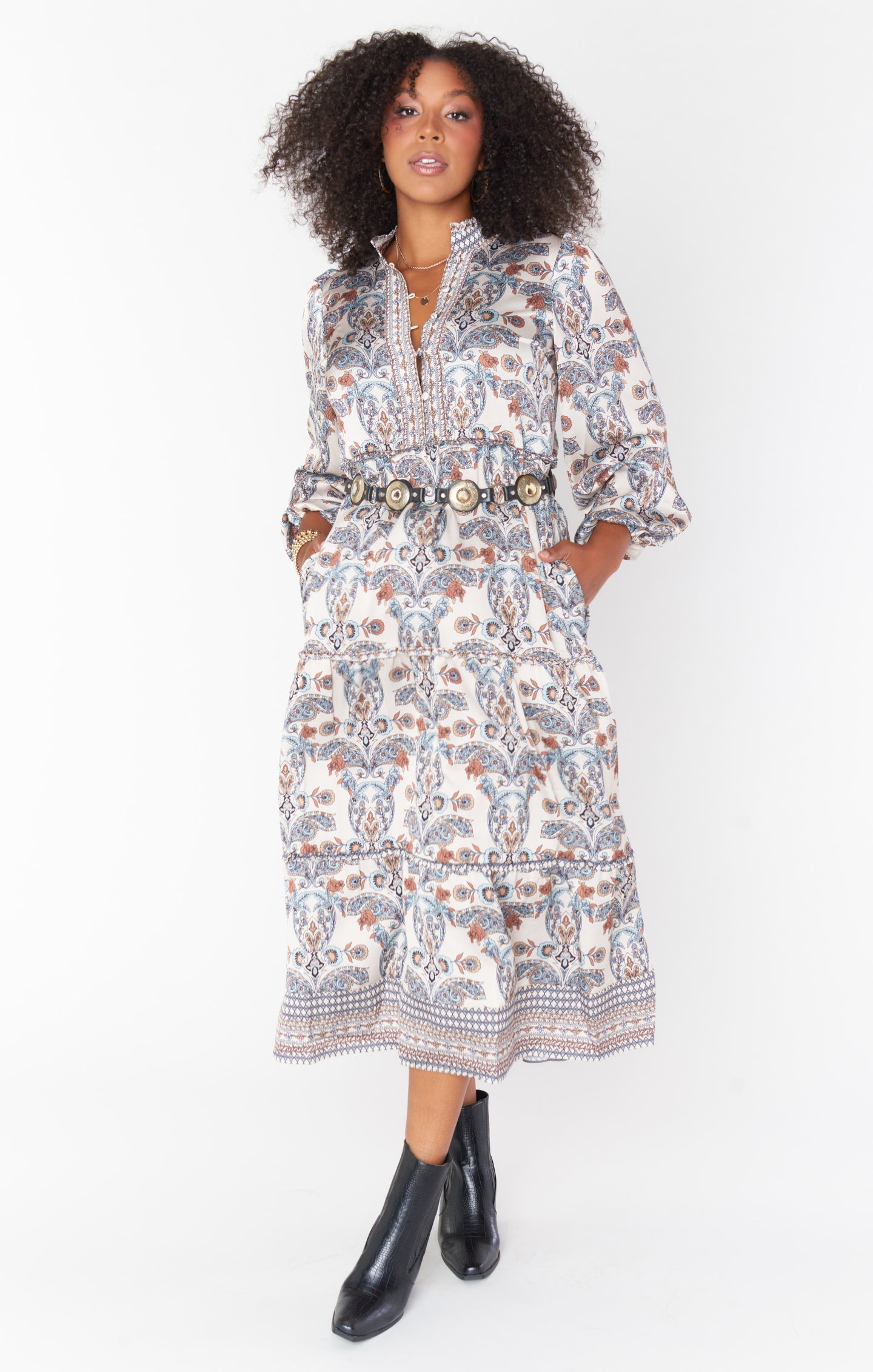 Loretta Maxi Dress ~ Cool Paisley