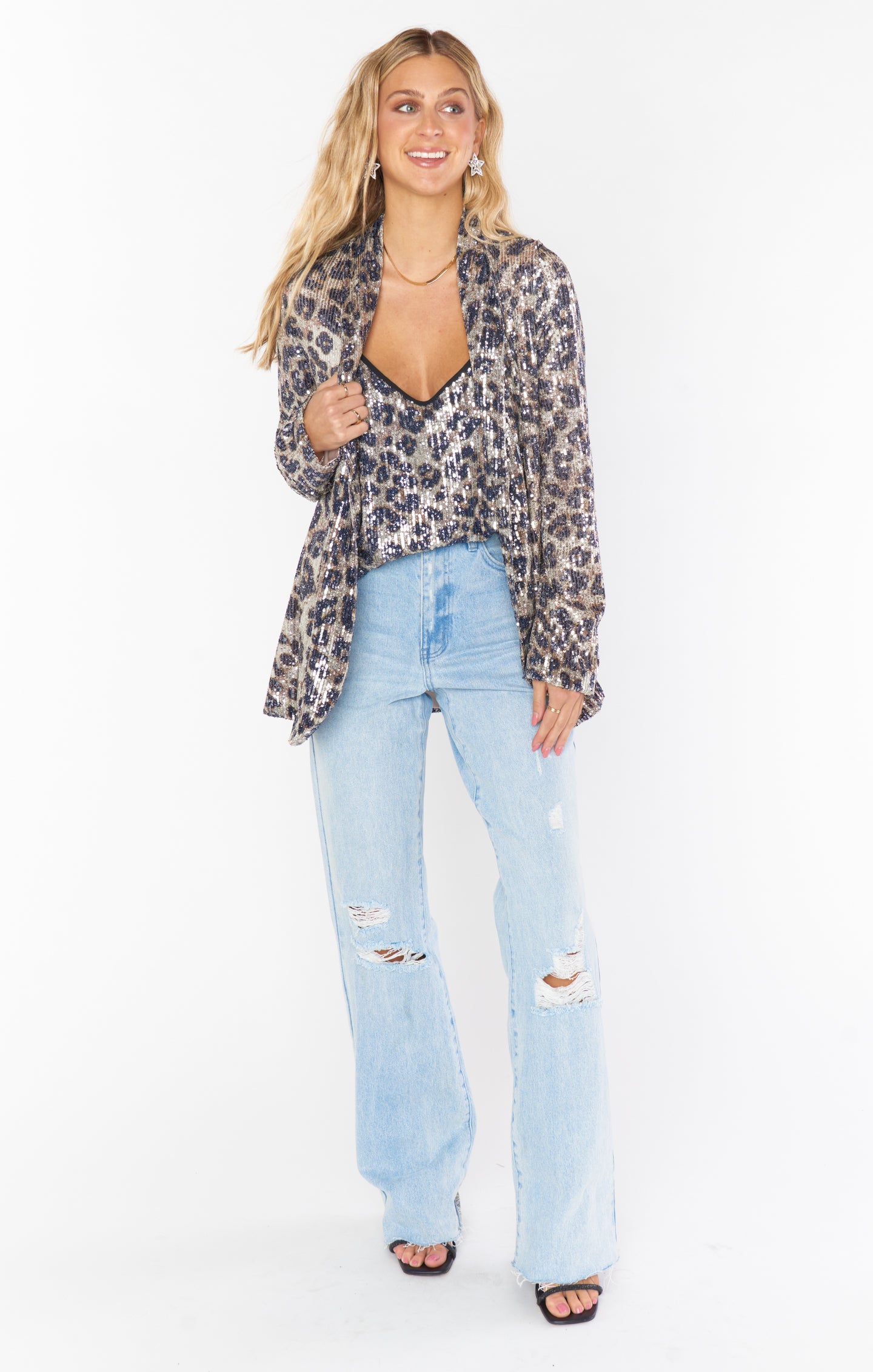 Backstage Blazer ~ Cheetah Sequin