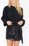 Why Knot Skirt ~ Midnight Glitz Sequins