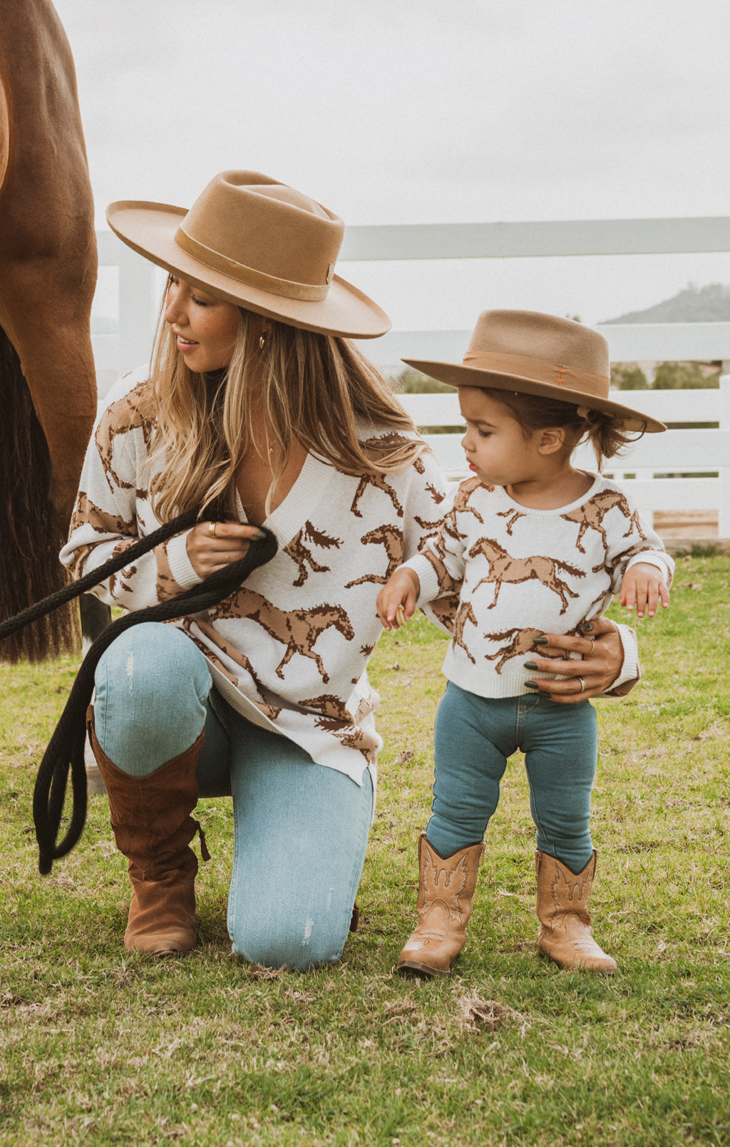 Mini Culver Sweater ~ Running Horses Knit