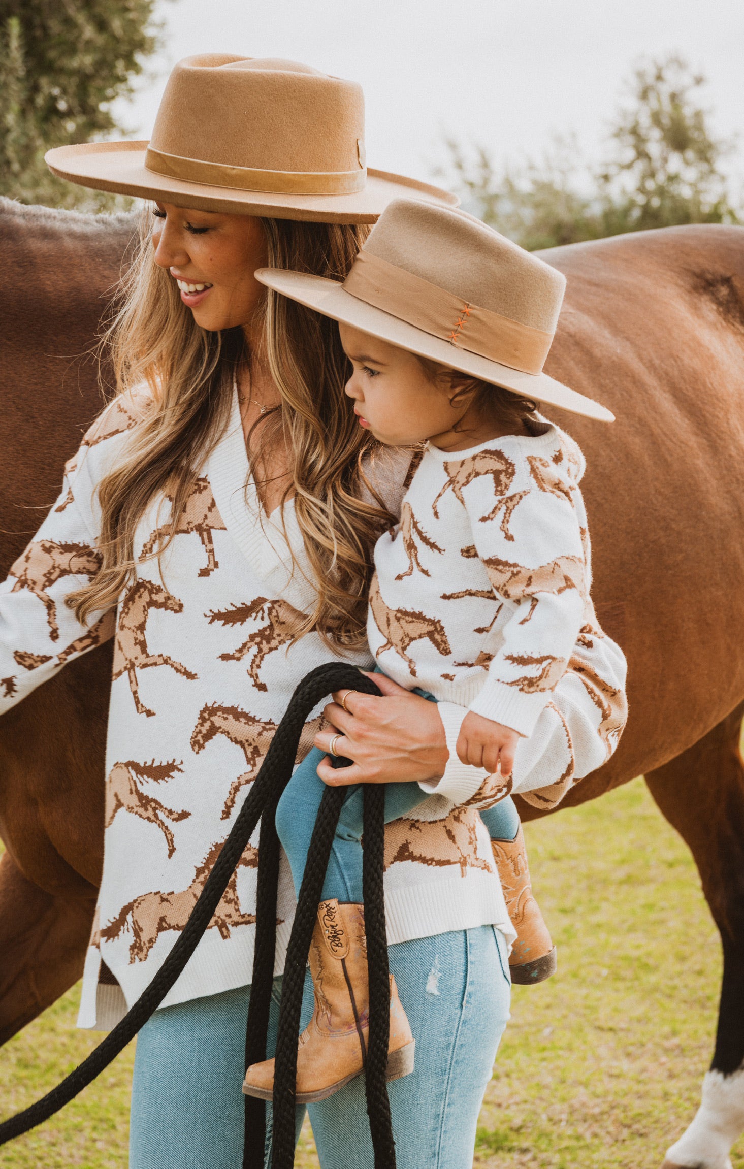 Mini Culver Sweater ~ Running Horses Knit