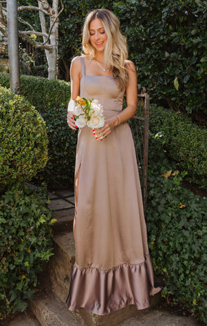 Tan clearance bridesmaid dresses