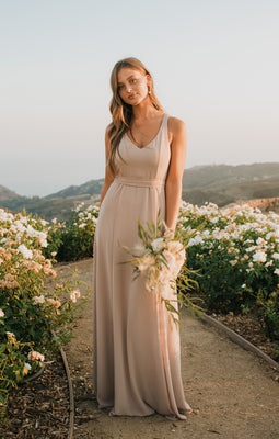 Jenn maxi dress dusty sales blush crisp