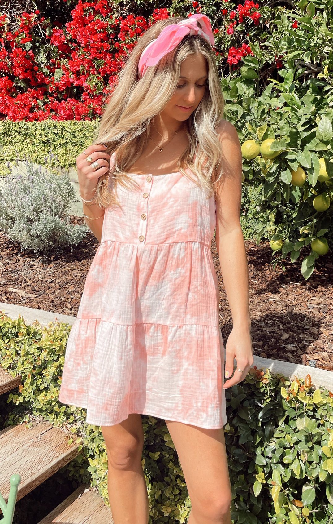 Marisa Dress ~ Twisted Tie Dye Pink