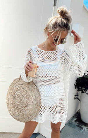 White Summer Beach Cover Up Dress – Boho Beach Hut