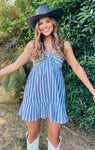 Fall Cotton Flowy Ruched Halter Sweetheart Dress by Show Me Your Mumu