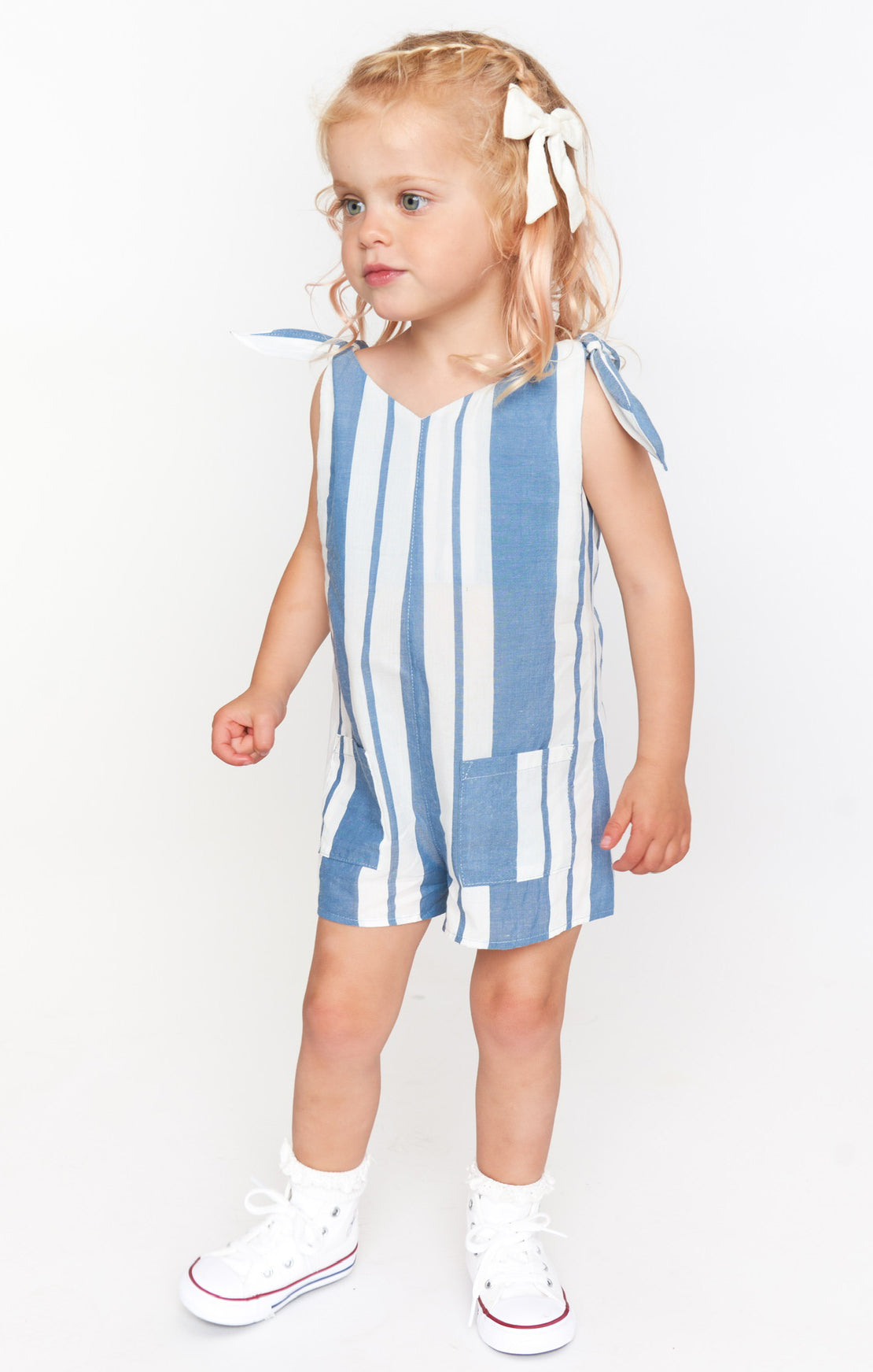 Mini Tilda Romper ~ Sailboat Stripe