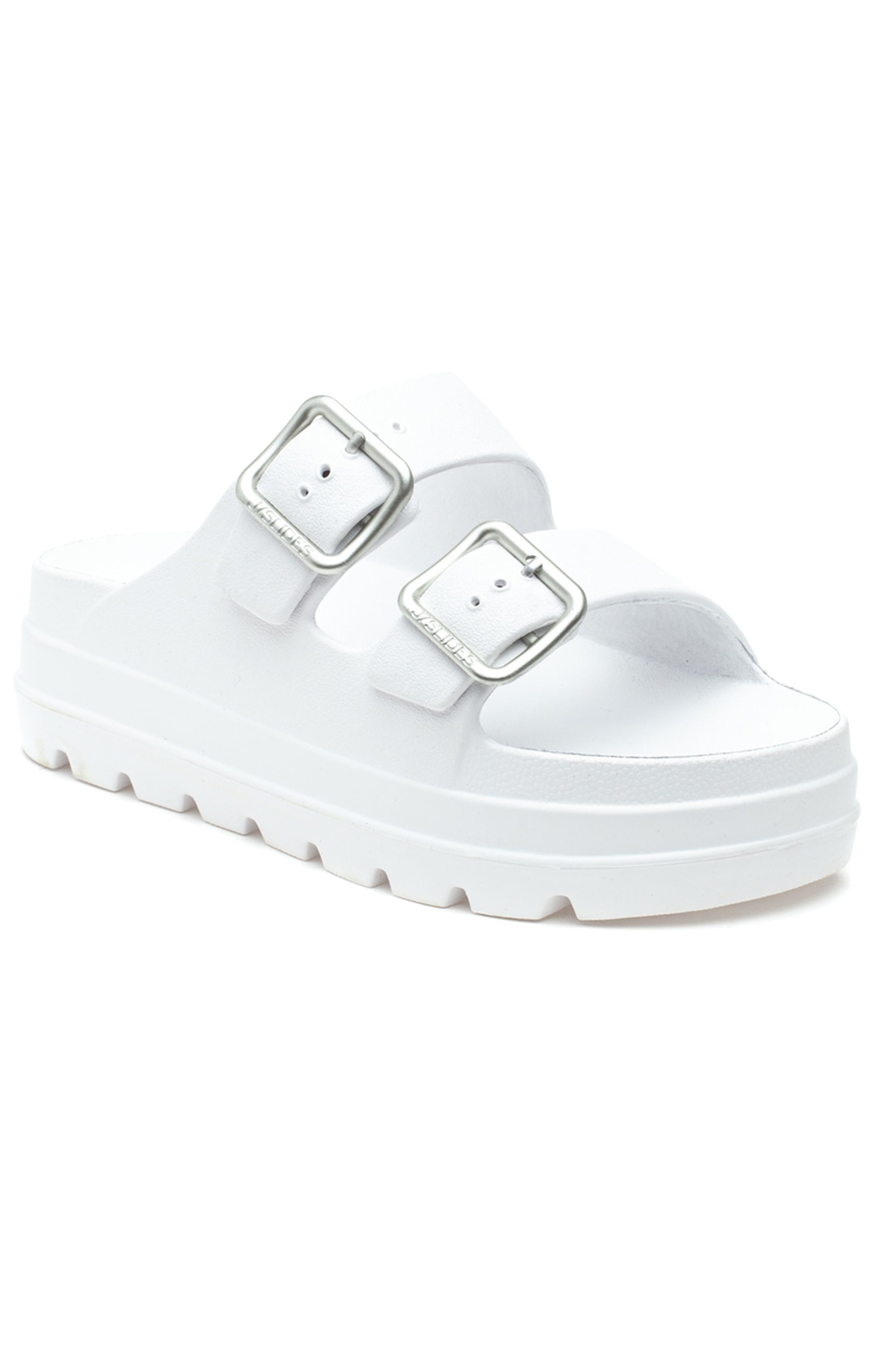 J Slides Simply Eva Pool Slide ~ White – Show Me Your Mumu