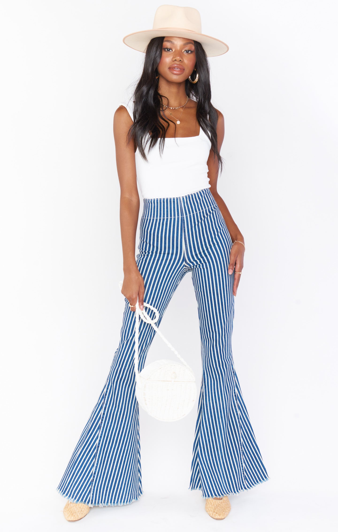 Berkeley Bells Long ~ Blue Coast Stripe