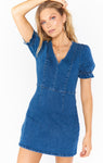 Denim Fitted Stretchy Dress
