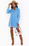 Short Long Sleeves Spring Denim Dress