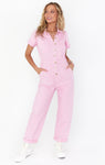 Cannon Jumpsuit ~ Pink Denim