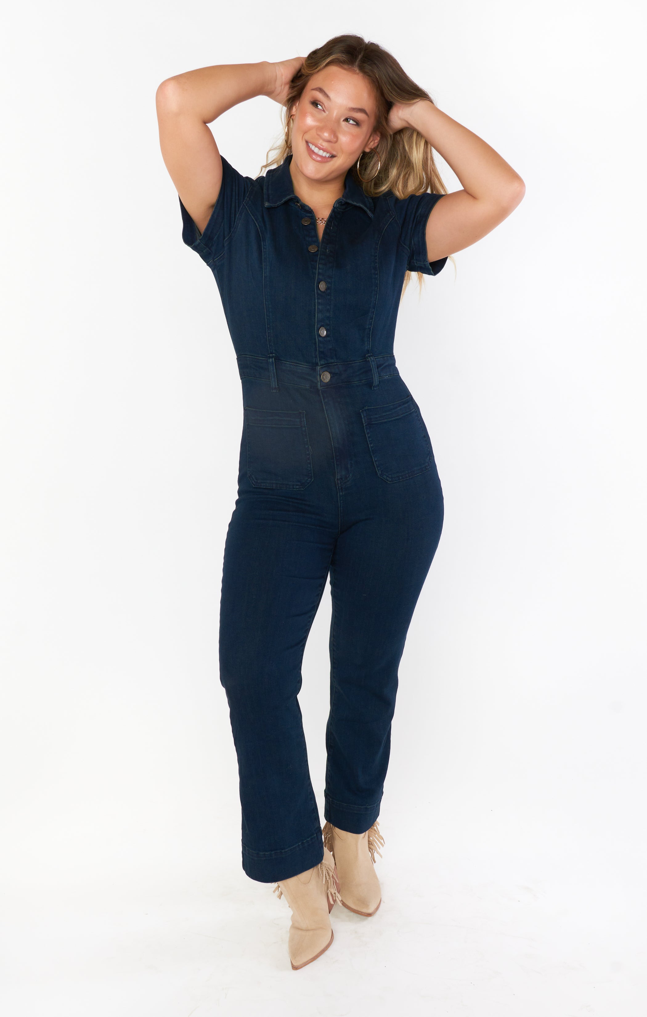 Cropped Everhart Jumpsuit ~ Thunder